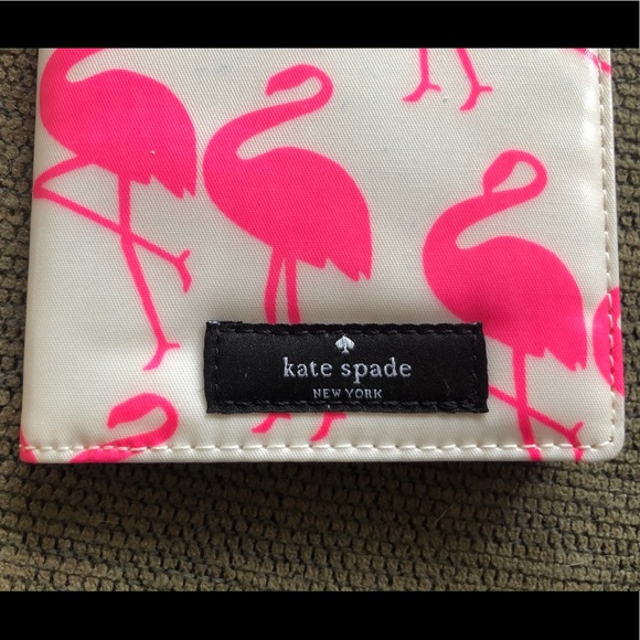 Kate Spade NY Flamingo Print Passport Holder Cover - Picture 2 of 7